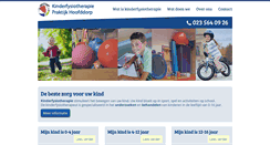 Desktop Screenshot of kinderfysiotherapiehoofddorp.nl