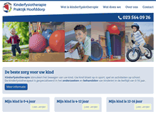 Tablet Screenshot of kinderfysiotherapiehoofddorp.nl